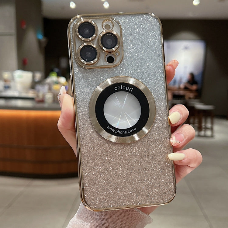 For iPhone 14 Pro MagSafe Gradient Glitter Electroplating TPU Phone Case(Golden) - iPhone 14 Pro Cases by PMC TechLife | Online Shopping South Africa | PMC TechLife