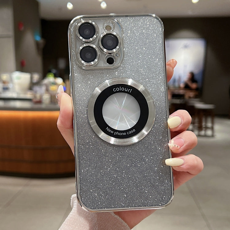 For iPhone 13 Pro MagSafe Gradient Glitter Electroplating TPU Phone Case(Silvery) - iPhone 13 Pro Cases by PMC TechLife | Online Shopping South Africa | PMC TechLife