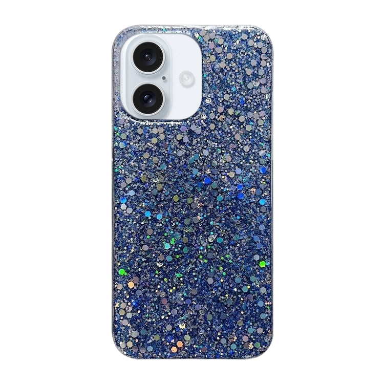 For iPhone 16 Plus Glitter Sequins Epoxy TPU Phone Case(Blue) - iPhone 16 Plus Cases by PMC TechLife | Online Shopping South Africa | PMC TechLife | Buy Now Pay Later Mobicred