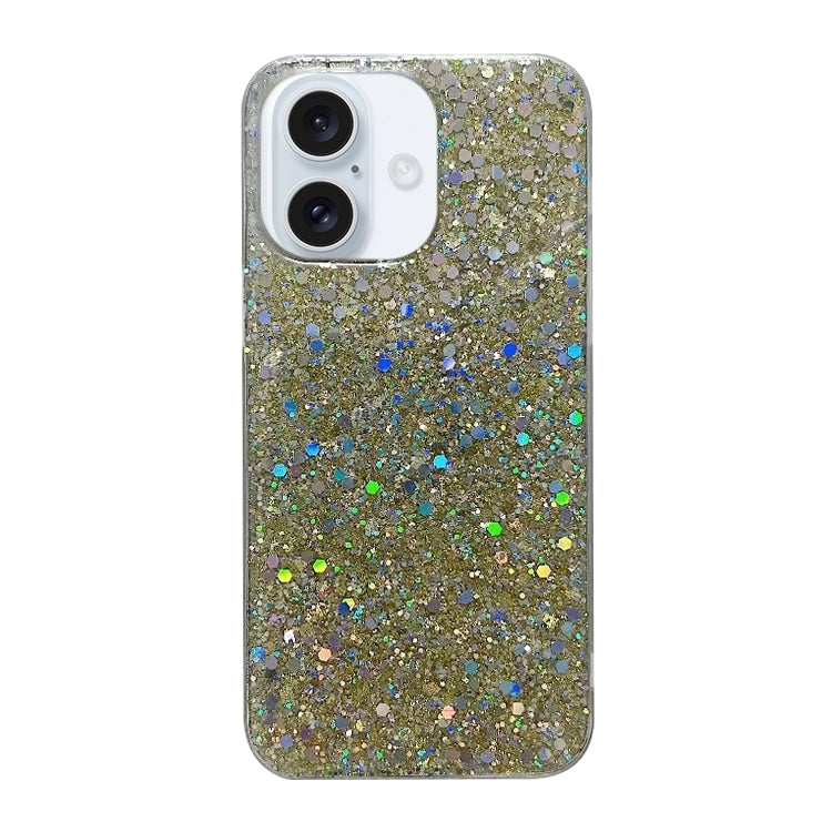 For iPhone 16 Plus Glitter Sequins Epoxy TPU Phone Case(Gold) - iPhone 16 Plus Cases by PMC TechLife | Online Shopping South Africa | PMC TechLife | Buy Now Pay Later Mobicred