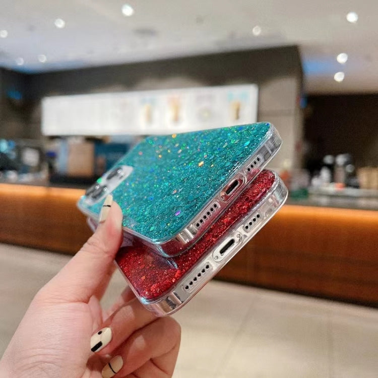 For iPhone 16 Plus Glitter Sequins Epoxy TPU Phone Case(Green) - iPhone 16 Plus Cases by PMC TechLife | Online Shopping South Africa | PMC TechLife | Buy Now Pay Later Mobicred