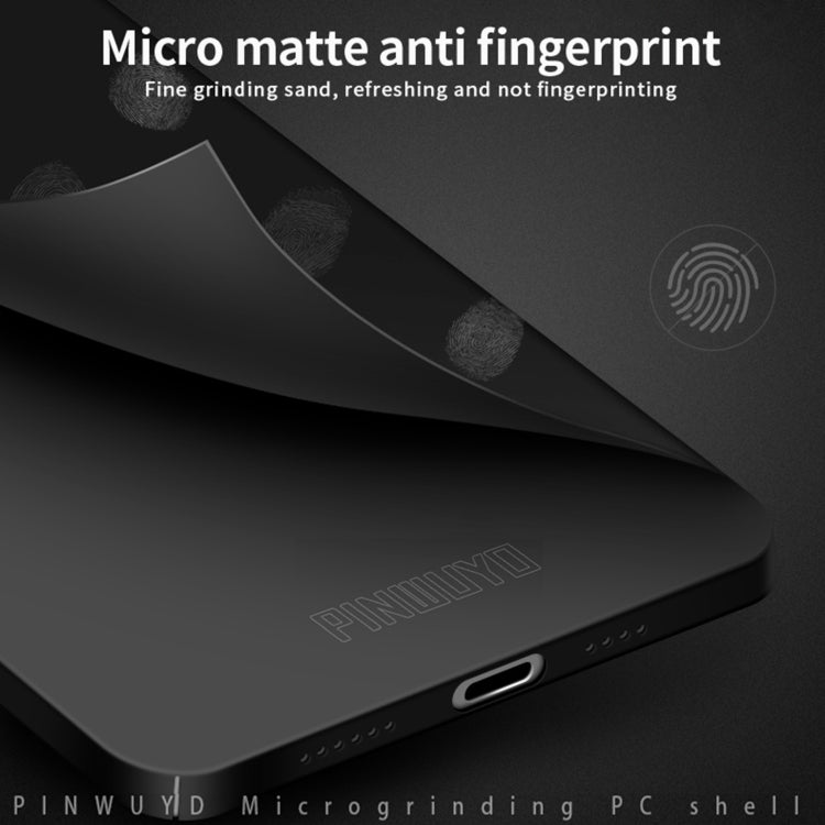 For iPhone 16 Plus PINWUYO Micro-Frosted PC Ultra-thin Hard Phone Case with Magsafe Magnetic Ring(Black) - free shipping - PMC TechLife - Order now!