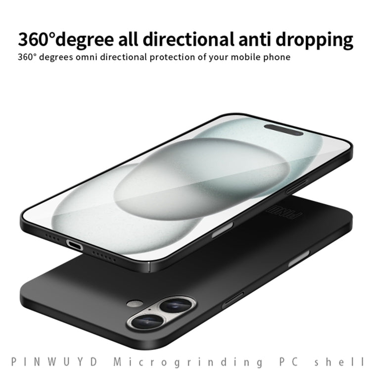 For iPhone 16 Plus PINWUYO Micro-Frosted PC Ultra-thin Hard Phone Case with Magsafe Magnetic Ring(Blue) - free shipping - PMC Jewellery - Order now!