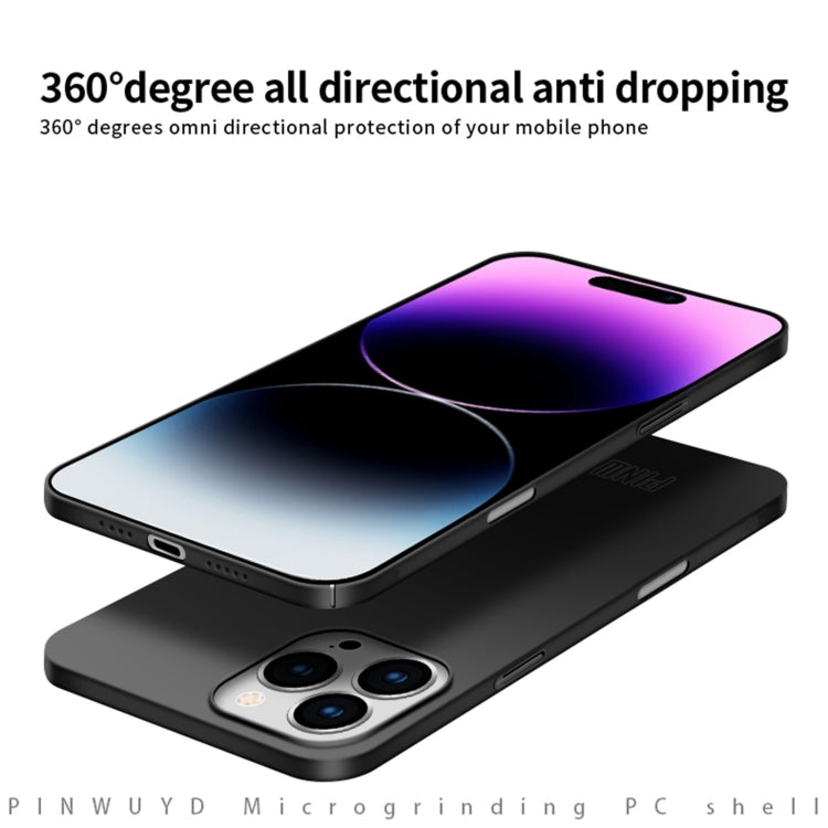 For iPhone 16 Pro Max PINWUYO Micro-Frosted PC Ultra-thin Hard Phone Case with Magsafe Magnetic Ring(Black) - iPhone 16 Pro Max Cases by PINWUYO | Online Shopping South Africa | PMC TechLife | Buy Now Pay Later Mobicred