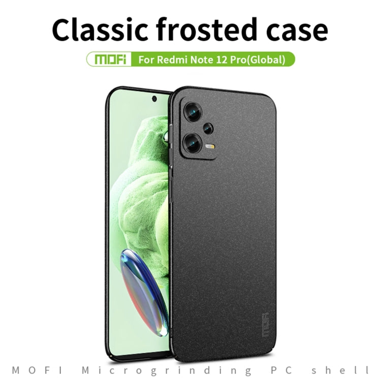 For Xiaomi Redmi Note 12 Pro Global MOFI Fandun Series Frosted PC Ultra-thin All-inclusive Phone Case(Black) - Xiaomi Cases by MOFI | Online Shopping South Africa | PMC TechLife