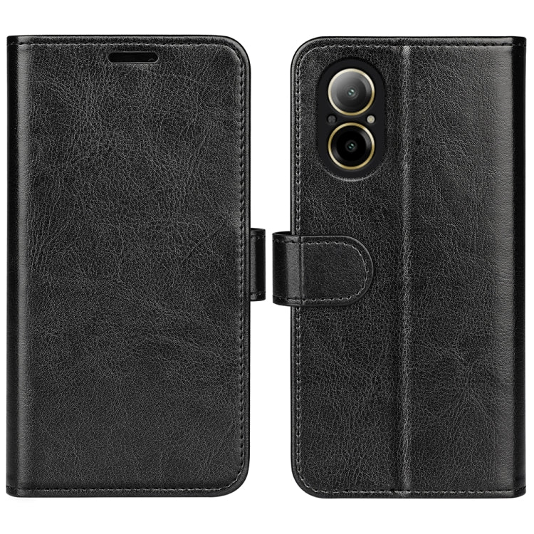 For Realme C67 4G R64 Texture Horizontal Flip Leather Phone Case(Black) - C67 Cases by PMC TechLife | Online Shopping South Africa | PMC TechLife | Buy Now Pay Later Mobicred