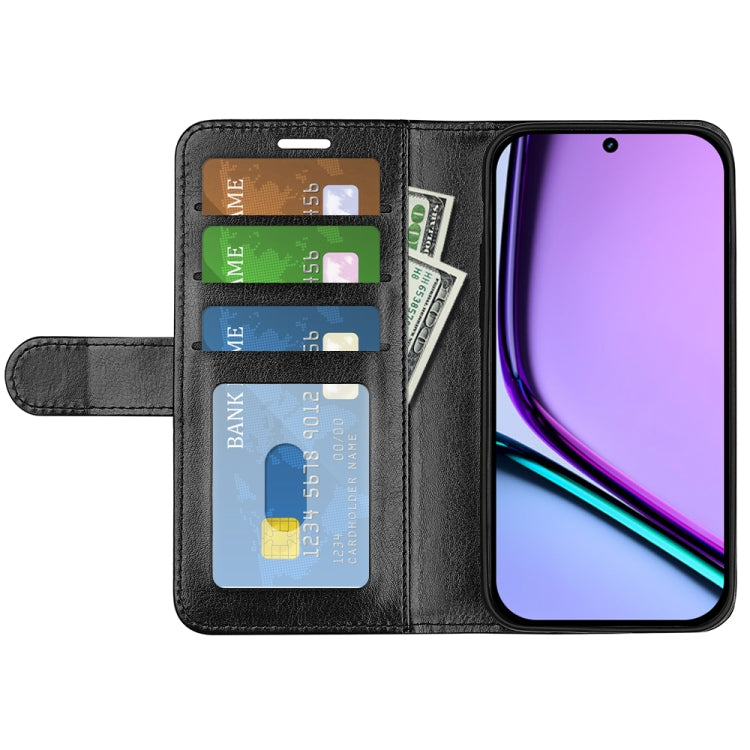 For Realme C67 4G R64 Texture Horizontal Flip Leather Phone Case(Black) - C67 Cases by PMC TechLife | Online Shopping South Africa | PMC TechLife | Buy Now Pay Later Mobicred