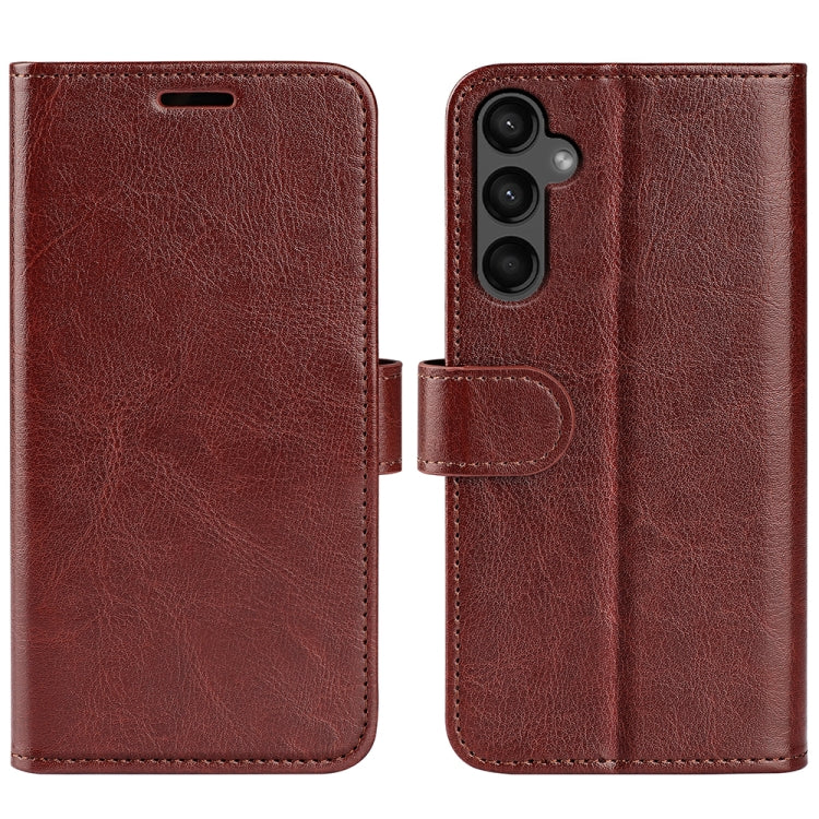 For Samsung Galaxy A15 R64 Texture Horizontal Flip Leather Phone Case(Brown) - Galaxy Phone Cases by PMC TechLife | Online Shopping South Africa | PMC TechLife