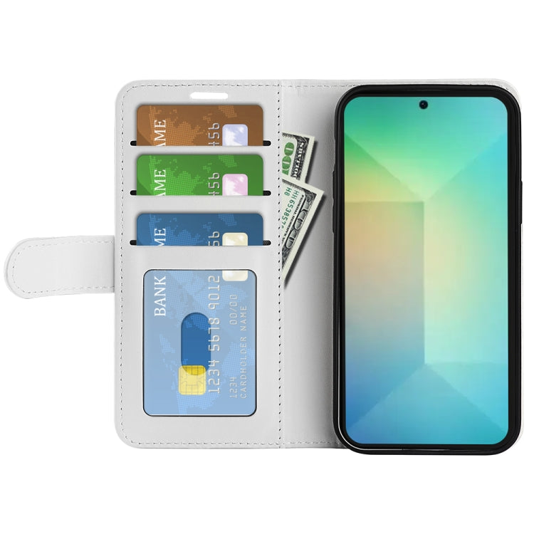 For Samsung Galaxy S25 5G R64 Texture Horizontal Flip Leather Phone Case(White) - Galaxy S25 5G Cases by PMC Jewellery | Online Shopping South Africa | PMC Jewellery | Buy Now Pay Later Mobicred