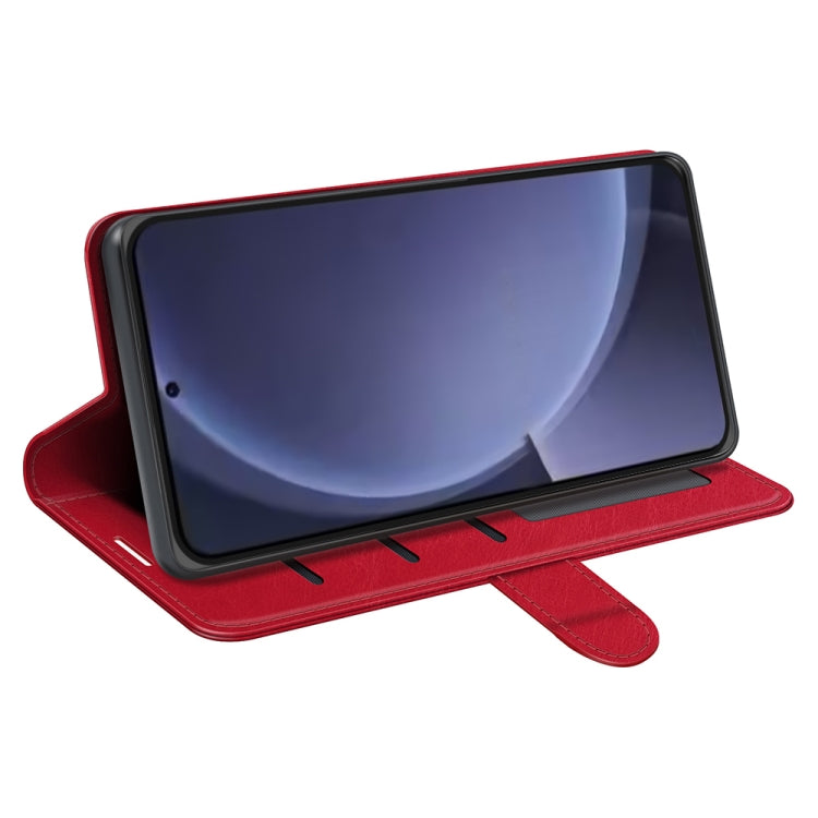 For Samsung Galaxy S25+ 5G R64 Texture Horizontal Flip Leather Phone Case(Red) - Galaxy S25+ 5G Cases by PMC Jewellery | Online Shopping South Africa | PMC Jewellery | Buy Now Pay Later Mobicred