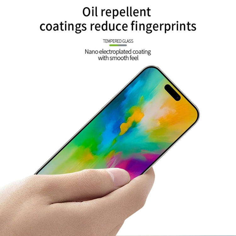 For iPhone 16 Pro PINWUYO 9H 2.5D Full Screen Tempered Glass Film(Black) - iPhone 16 Pro Tempered Glass by PINWUYO | Online Shopping South Africa | PMC TechLife | Buy Now Pay Later Mobicred