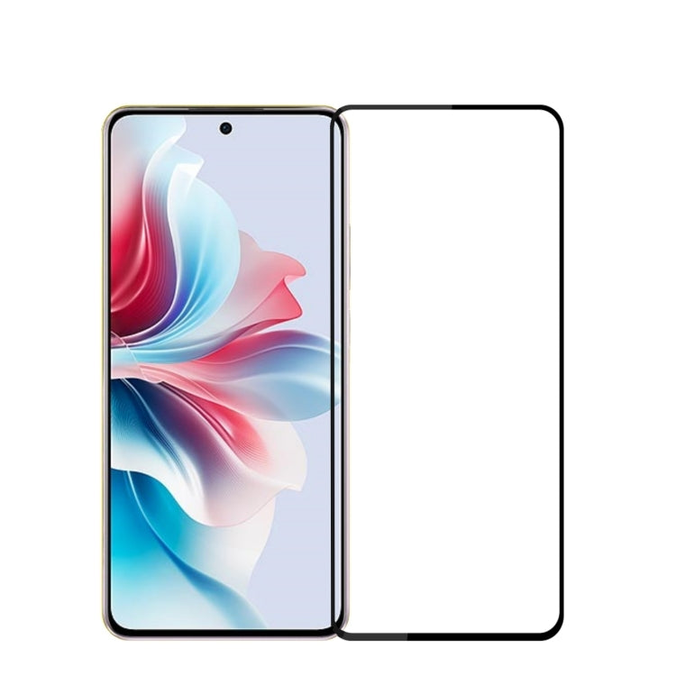 For OPPO Reno11 F PINWUYO 9H 2.5D Full Screen Tempered Glass Film(Black) - OPPO Tempered Glass by PINWUYO | Online Shopping South Africa | PMC Jewellery | Buy Now Pay Later Mobicred