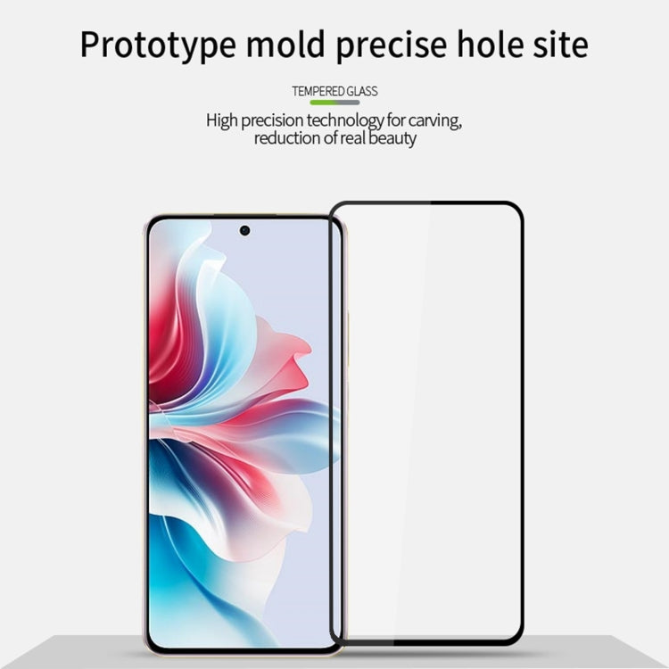 For OPPO Reno11 F PINWUYO 9H 2.5D Full Screen Tempered Glass Film(Black) - OPPO Tempered Glass by PINWUYO | Online Shopping South Africa | PMC Jewellery | Buy Now Pay Later Mobicred