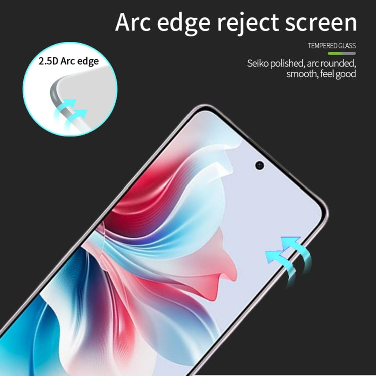 For OPPO Reno11 F PINWUYO 9H 2.5D Full Screen Tempered Glass Film(Black) - OPPO Tempered Glass by PINWUYO | Online Shopping South Africa | PMC Jewellery | Buy Now Pay Later Mobicred