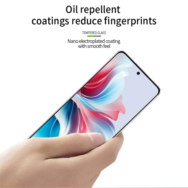 For OPPO Reno11 F PINWUYO 9H 2.5D Full Screen Tempered Glass Film(Black) - OPPO Tempered Glass by PINWUYO | Online Shopping South Africa | PMC Jewellery | Buy Now Pay Later Mobicred