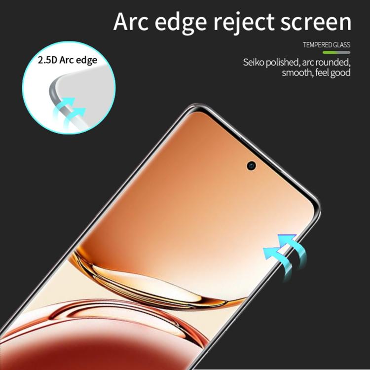 For OPPO Reno12 F / A3 PINWUYO 9H 2.5D Full Screen Tempered Glass Film(Black) - free shipping - PMC Jewellery - Order now!