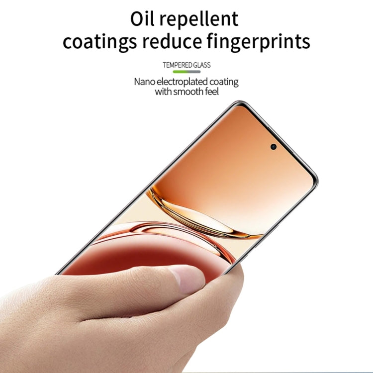 For OPPO Reno12 F / A3 PINWUYO 9H 2.5D Full Screen Tempered Glass Film(Black) - free shipping - PMC Jewellery - Order now!