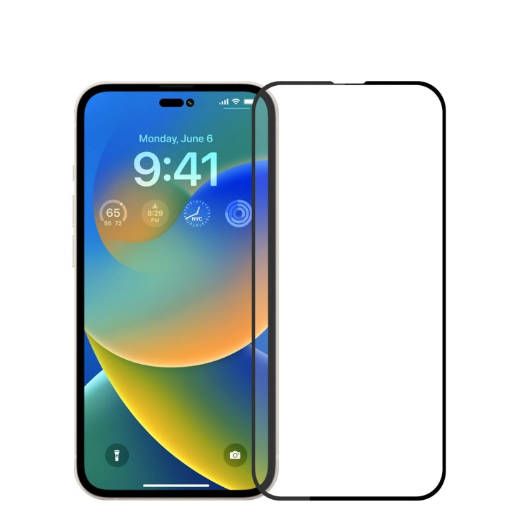 For iPhone 15 Plus MOFI 9H 2.5D Full Screen Tempered Glass Film(Black) - free shipping - PMC TechLife - Order now!
