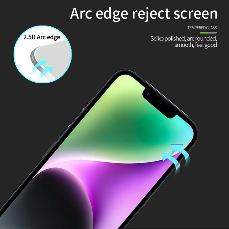 For iPhone 16e MOFI 9H 2.5D Full Screen Tempered Glass Film(Black) - iPhone 16e Tempered Glass by MOFI | Online Shopping South Africa | PMC TechLife | Buy Now Pay Later Mobicred