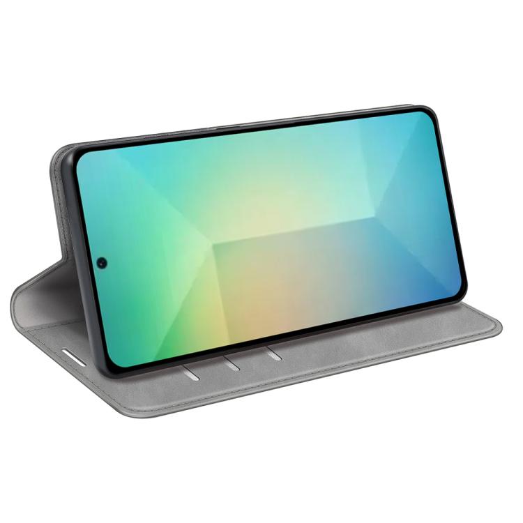 For Samsung Galaxy S25 5G Retro-skin Magnetic Suction Leather Phone Case(Grey) - Galaxy S25 5G Cases by PMC Jewellery | Online Shopping South Africa | PMC Jewellery | Buy Now Pay Later Mobicred