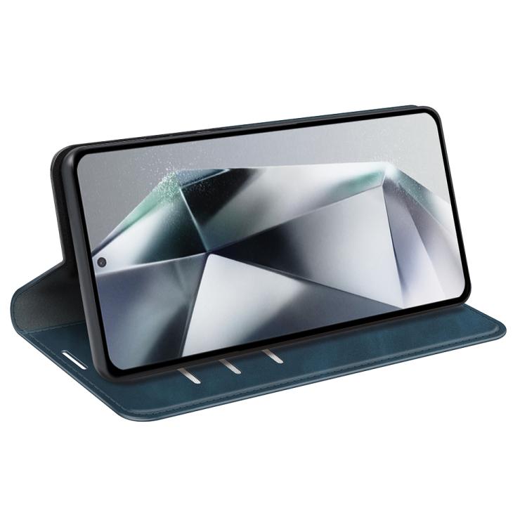 For Samsung Galaxy S25 Ultra 5G Retro-skin Magnetic Suction Leather Phone Case(Dark Blue) - Galaxy S25 Ultra 5G Cases by PMC Jewellery | Online Shopping South Africa | PMC Jewellery | Buy Now Pay Later Mobicred