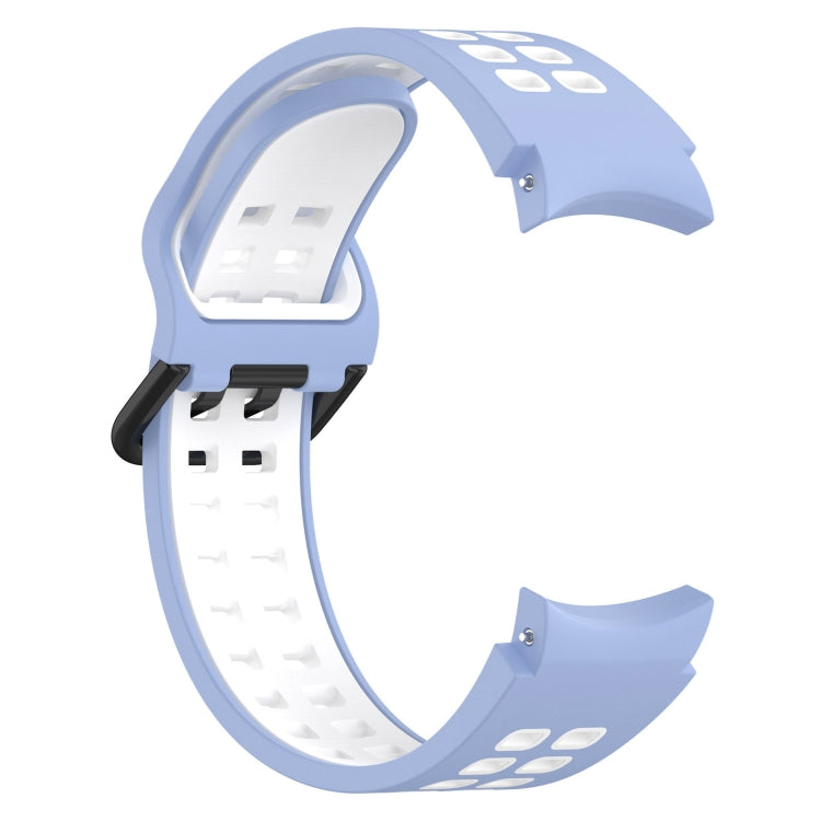 For Samsung  Galaxy Watch 4 Classic 42mm Two-Color Breathable Silicone Watch Band(Light Blue + White) - free shipping - PMC TechLife - Order now!