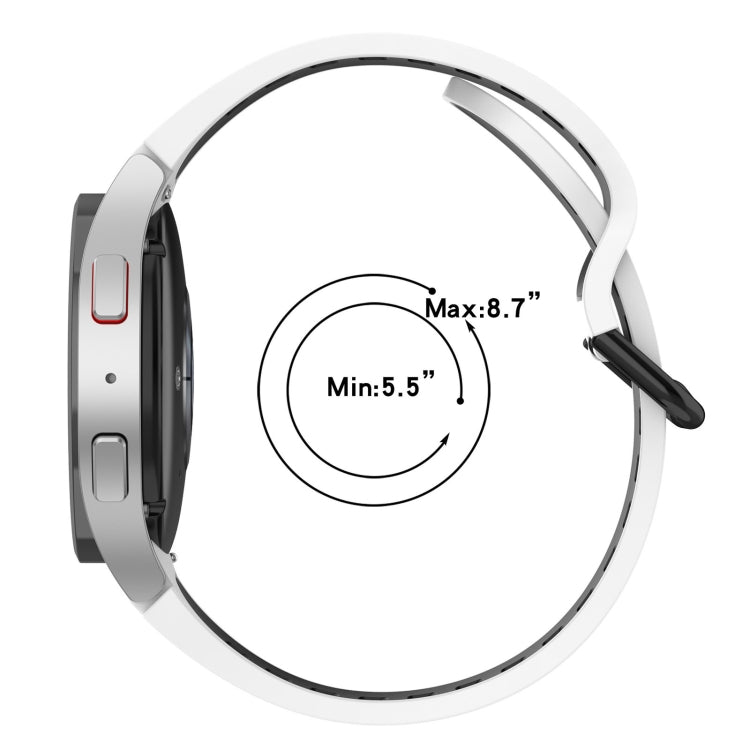 For Samsung  Galaxy Watch 4 Classic 42mm Two-Color Breathable Silicone Watch Band(Light Blue + White) - free shipping - PMC TechLife - Order now!