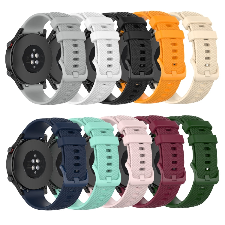 For Samsung Galaxy Watch 6 40mm 20mm Checkered Silicone Watch Band(Pink) - Watch Bands by PMC TechLife | Online Shopping South Africa | PMC TechLife | Buy Now Pay Later Mobicred