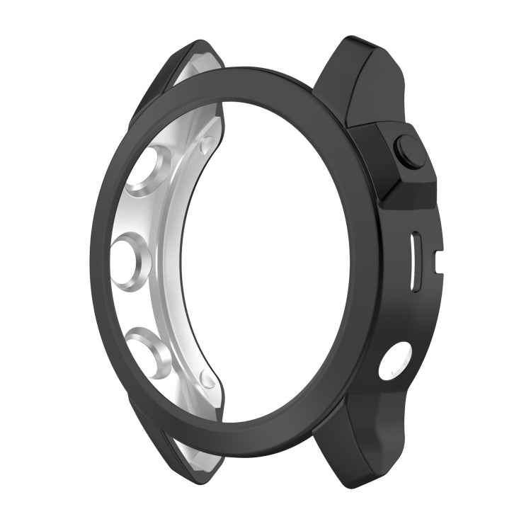 For Garmin Epix Pro 42mm Half Package Electroplated TPU Watch Protective Case(Black) - Watch Cases by PMC TechLife | Online Shopping South Africa | PMC TechLife