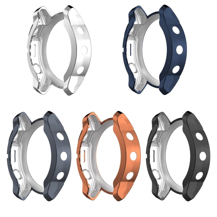 For Garmin Epix Pro 47mm Half Package Electroplated TPU Watch Protective Case(Sliver) - Watch Cases by PMC TechLife | Online Shopping South Africa | PMC TechLife