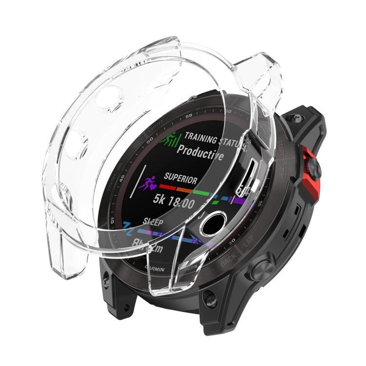 For Garmin Epix Pro 51mm Half-Package TPU Watch Protective Case(Transparent) - Watch Cases by PMC TechLife | Online Shopping South Africa | PMC TechLife | Buy Now Pay Later Mobicred