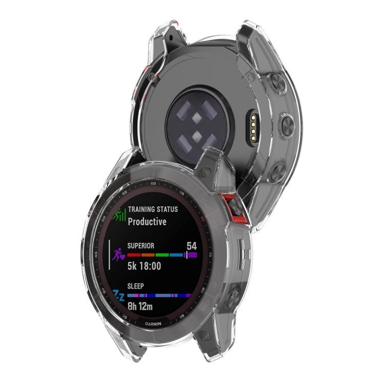 For Garmin Epix Pro 51mm Half-Package TPU Watch Protective Case(Transparent) - Watch Cases by PMC TechLife | Online Shopping South Africa | PMC TechLife | Buy Now Pay Later Mobicred