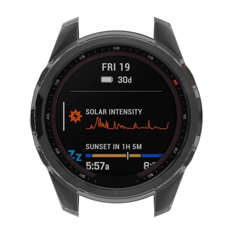 For Garmin Fenix 7 Pro Half-Package TPU Watch Protective Case(Transparent) - Watch Cases by PMC TechLife | Online Shopping South Africa | PMC TechLife | Buy Now Pay Later Mobicred