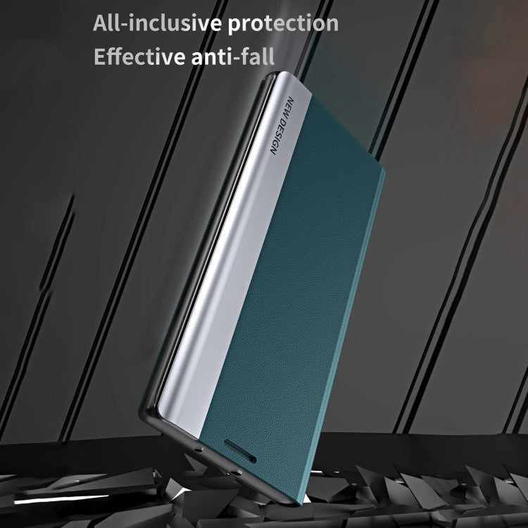 For iPhone 16 Side Electroplated Adsorption Leather Phone Case(Light Blue) - iPhone 16 Cases by PMC TechLife | Online Shopping South Africa | PMC TechLife | Buy Now Pay Later Mobicred