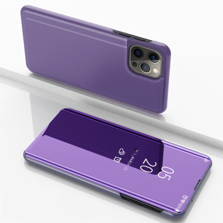For iPhone 16 Pro Plated Mirror Horizontal Flip Leather Phone Case with Holder(Purple Blue) - iPhone 16 Pro Cases by PMC TechLife | Online Shopping South Africa | PMC TechLife | Buy Now Pay Later Mobicred