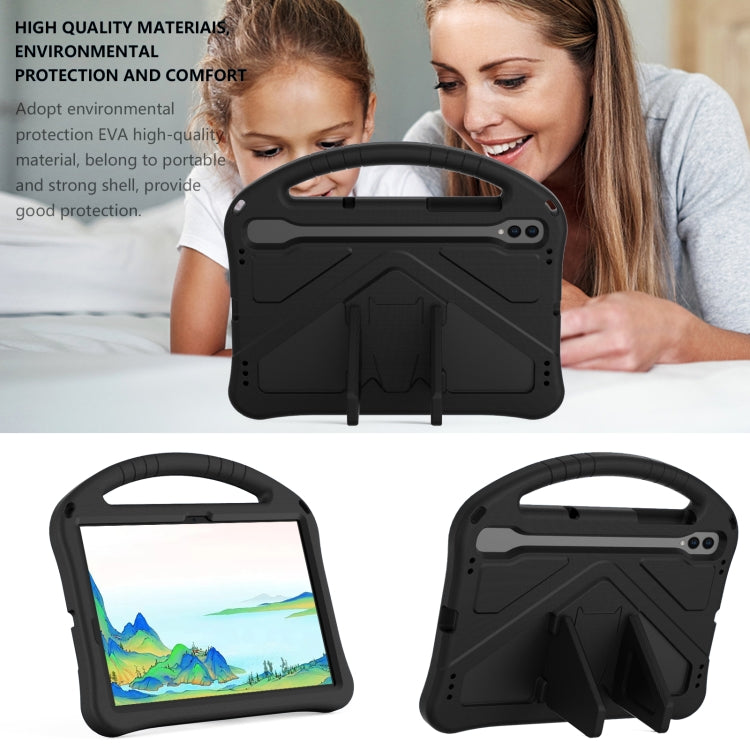 For Samsung Galaxy Tab S9 EVA Shockproof Tablet Case with Holder(Black) - Galaxy Tab S9 Cases by PMC TechLife | Online Shopping South Africa | PMC TechLife
