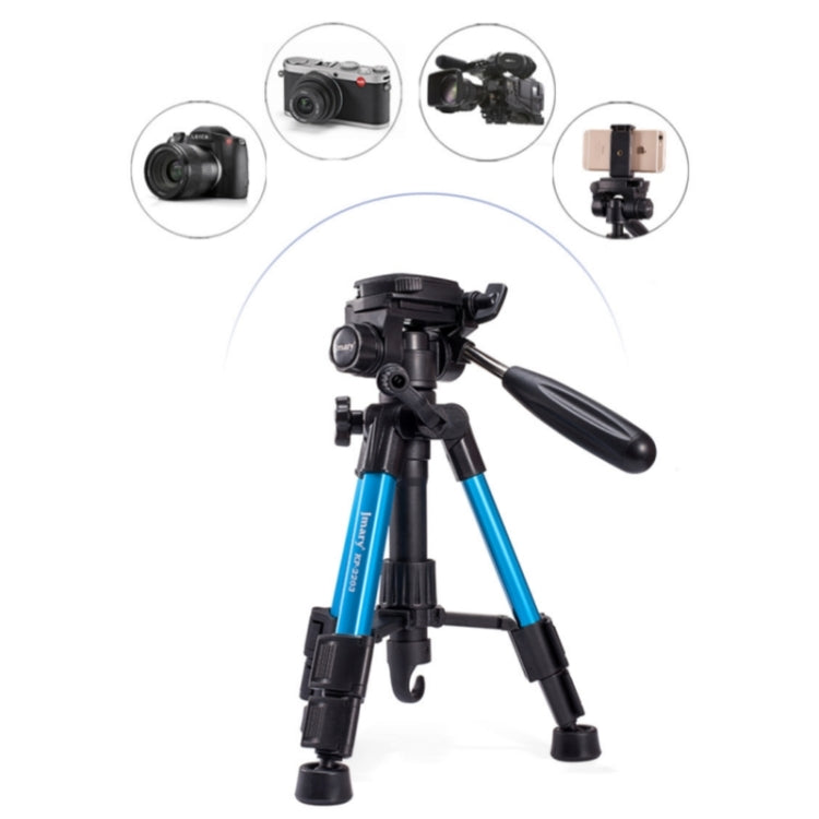 JMARY KP-2203 Portable Aluminum Alloy Telescopic SLR Camera Phone Photography Tripod(Blue) - Tripods by Jmary | Online Shopping South Africa | PMC TechLife | Buy Now Pay Later Mobicred