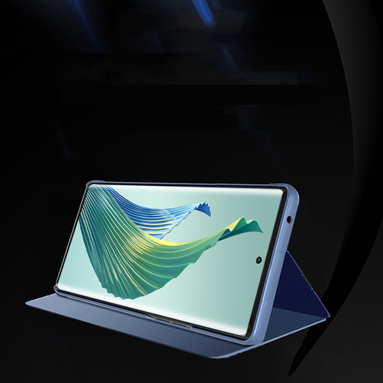 For Honor X9b Plated Mirror Horizontal Flip Leather Phone Case with Holder(Black) - Honor Cases by PMC TechLife | Online Shopping South Africa | PMC TechLife