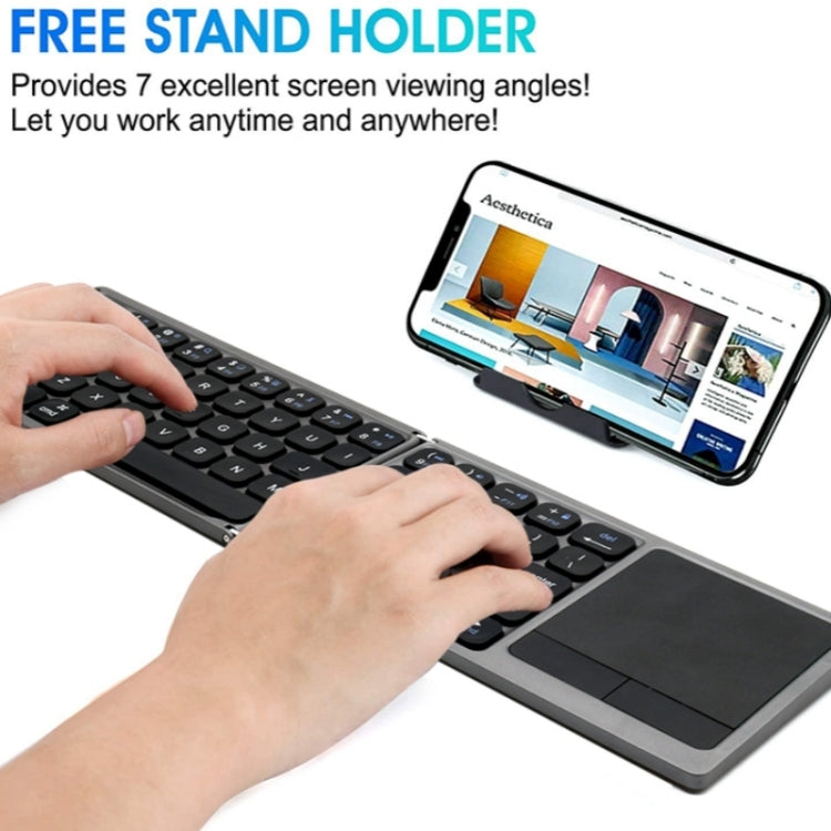 FK328T Cell Phone Tablet Laptop Wireless Bluetooth Keyboard Portable 3-Folded Keyboard - free shipping - PMC Jewellery - Order now!