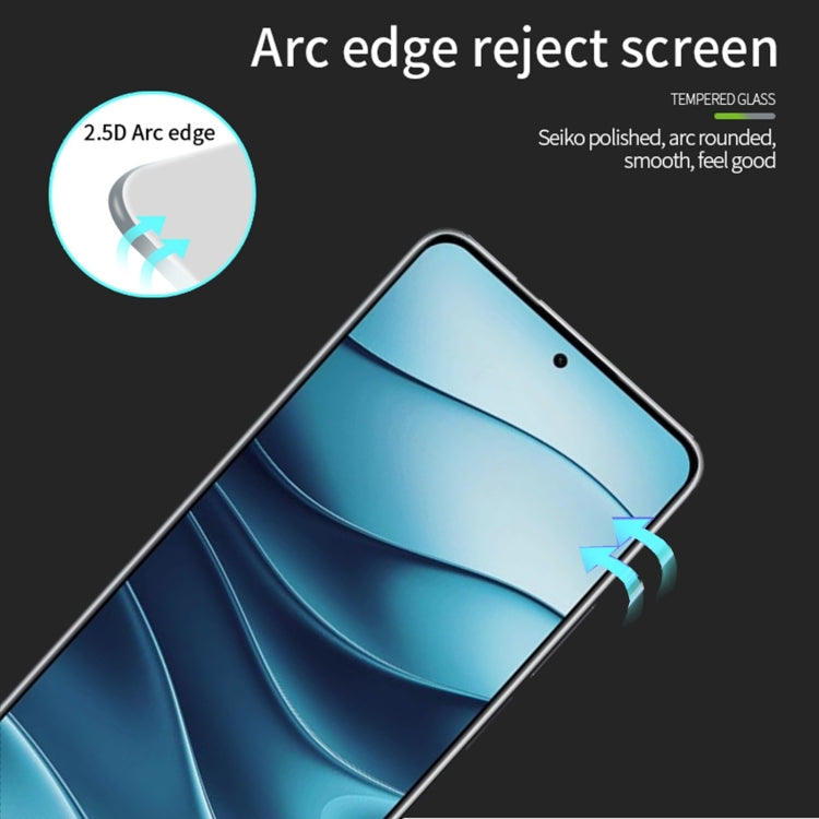 For Xiaomi Redmi Note 14 5G MOFI 9H 2.5D Full Screen Tempered Glass Film(Black) - free shipping - PMC Jewellery - Order now!