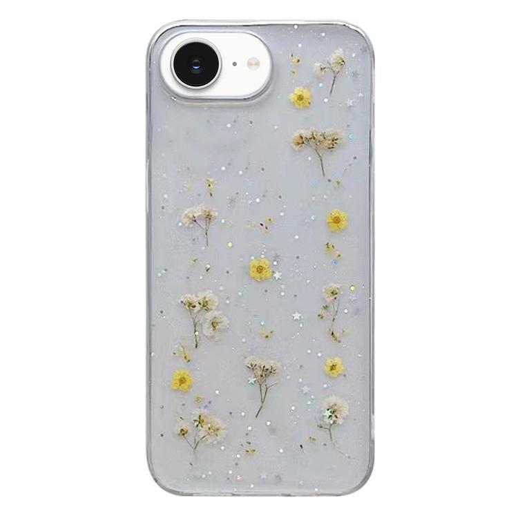 For iPhone 16e Gypsophila Flowers Pattern TPU Protective Phone Case(Yellow) - iPhone 16e Cases by PMC TechLife | Online Shopping South Africa | PMC TechLife | Buy Now Pay Later Mobicred