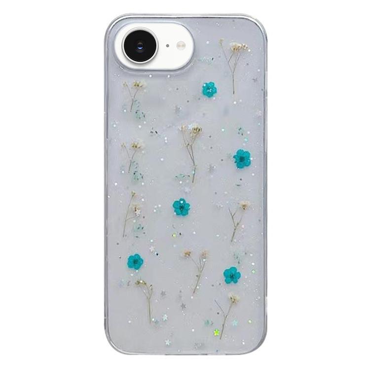 For iPhone 16e Gypsophila Flowers Pattern TPU Protective Phone Case(Green) - iPhone 16e Cases by PMC TechLife | Online Shopping South Africa | PMC TechLife | Buy Now Pay Later Mobicred