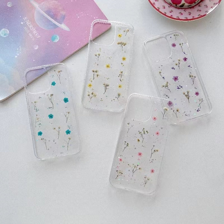 For iPhone 16e Gypsophila Flowers Pattern TPU Protective Phone Case(Purple) - iPhone 16e Cases by PMC TechLife | Online Shopping South Africa | PMC TechLife | Buy Now Pay Later Mobicred