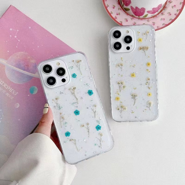For iPhone 16e Gypsophila Flowers Pattern TPU Protective Phone Case(Purple) - iPhone 16e Cases by PMC TechLife | Online Shopping South Africa | PMC TechLife | Buy Now Pay Later Mobicred