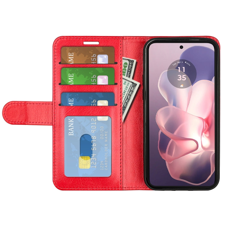 For Motorola Moto G Power 5G 2024 R64 Texture Horizontal Flip Leather Phone Case(Red) - Motorola Cases by PMC Jewellery | Online Shopping South Africa | PMC Jewellery | Buy Now Pay Later Mobicred