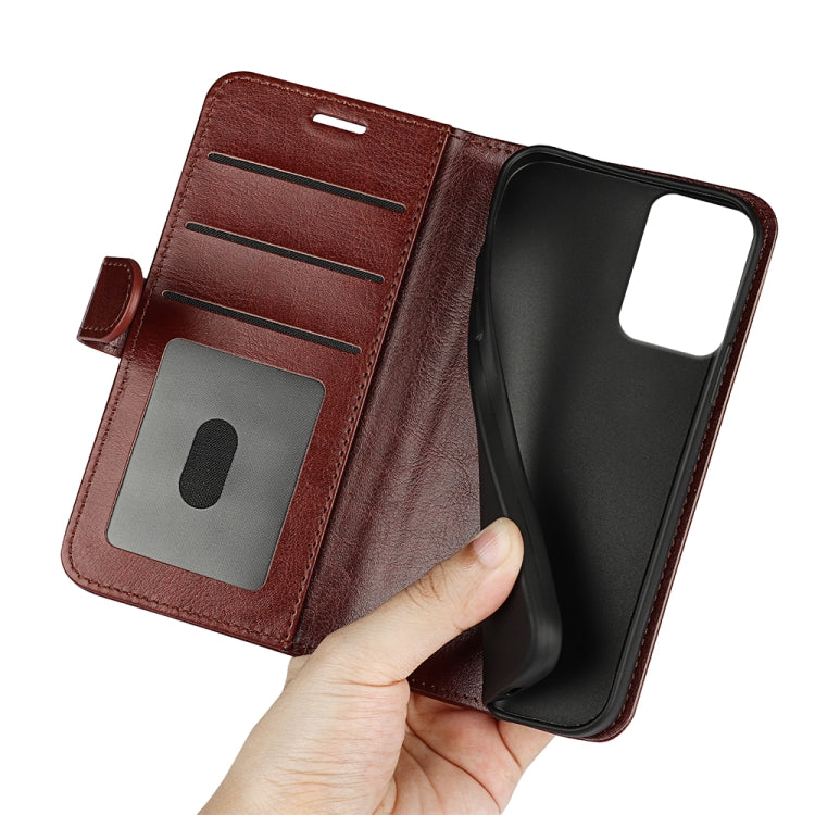 For Motorola Moto G Power 5G 2024 R64 Texture Horizontal Flip Leather Phone Case(Brown) - Motorola Cases by PMC Jewellery | Online Shopping South Africa | PMC Jewellery | Buy Now Pay Later Mobicred