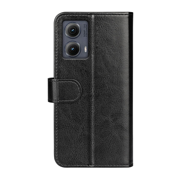 For Motorola Edge 5G 2024 R64 Texture Horizontal Flip Leather Phone Case(Black) - Motorola Cases by PMC Jewellery | Online Shopping South Africa | PMC Jewellery | Buy Now Pay Later Mobicred