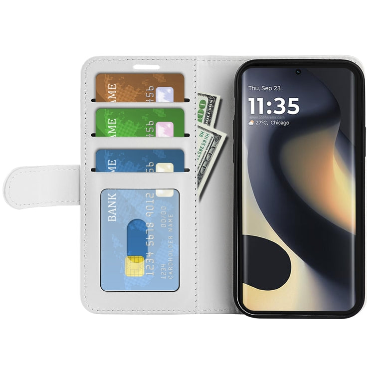 For Motorola Edge 5G 2024 R64 Texture Horizontal Flip Leather Phone Case(White) - Motorola Cases by PMC Jewellery | Online Shopping South Africa | PMC Jewellery | Buy Now Pay Later Mobicred