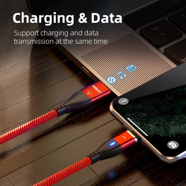 ENKAY 6-in-1 PD100W USB-A / Type-C to Type-C / 8 Pin / Micro USB Magnetic Fast Charging Cable, Cable Length:1m(Red) - free shipping - PMC Jewellery - Order now!