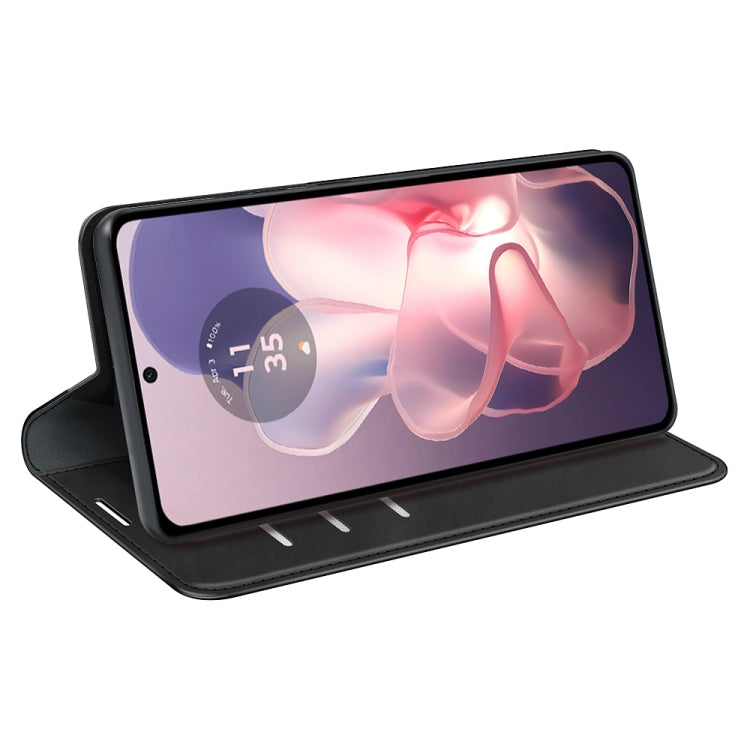For Motorola Moto G Power 5G 2024 Retro-skin Magnetic Suction Leather Phone Case(Black) - Motorola Cases by PMC Jewellery | Online Shopping South Africa | PMC Jewellery | Buy Now Pay Later Mobicred